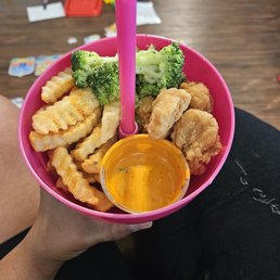 Brought zaxbys home and added some broccoli for a complete meal Brought zaxbys home and added some broccoli for a complete meal