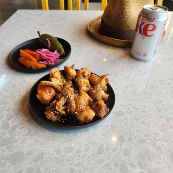 Almaya - Battered, fried cauliflower witha chili sauce - super tasty! - Mexican Near Me - Los Angeles, California