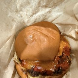 Red chile burger