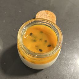 Vanilla Panna Cotta w/ Passionfruit