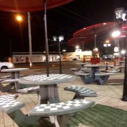 Only outside seating.