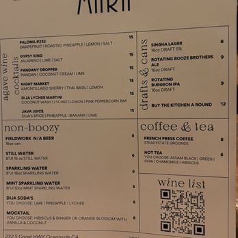 Dija Mara - Menu - Indonesian Near Me - Oceanside, California