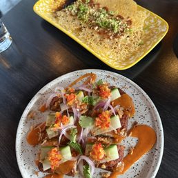 Shrimp toast & gyoza Shrimp toast & gyoza