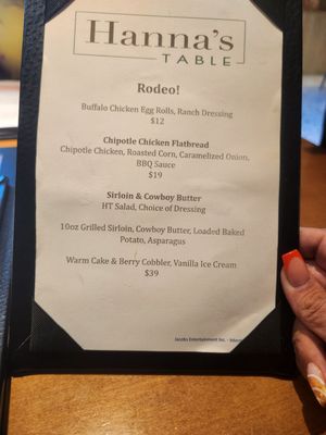 Menu photo 8 Hanna's Table Reno, NV