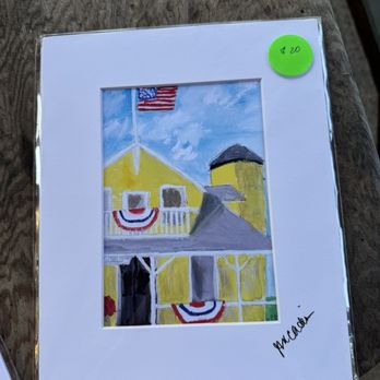 Fifth Me Regiment Community Ctr - Art on the Porch, today. Various artist and vendors. This pic is of the 5 th Maine Museum. - Landmarks & Historical Buildings Near Me - Peaks Island, Maine Fifth Me Regiment Community Ctr - Art on the Porch, today. Various artist and vendors. This pic is of the 5 th Maine Museum. - Landmarks & Historical Buildings Near Me - Peaks Island, Maine