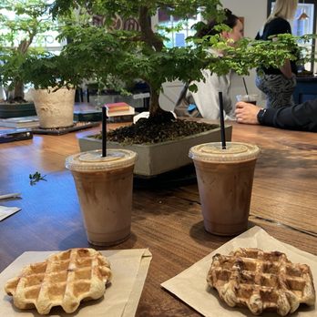 Amsterdam Coffee Bar - Chocolate peanut butter latte, vanilla waffle & mocha latte, brownie waffle - Coffee & Tea Near Me - New Hope, Pennsylvania Amsterdam Coffee Bar - Chocolate peanut butter latte, vanilla waffle & mocha latte, brownie waffle - Coffee & Tea Near Me - New Hope, Pennsylvania
