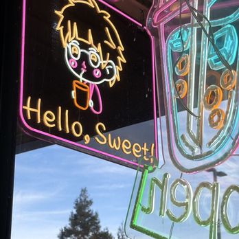 Hello Sweet - Fun neon signage - Bubble Tea Near Me - Concord, California