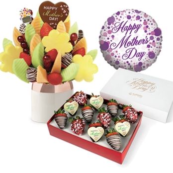 Edible Arrangements - a bouquet of chocolate covered strawberries, strawberries, and a happy mother's day balloon - Gift Shops Near Me - Somers Point, New Jersey