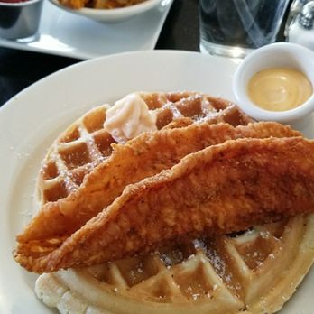 Melba's Restaurant - Fried catfish and waffle with home fries - Southern Near Me - New York, New York Melba's Restaurant - Fried catfish and waffle with home fries - Southern Near Me - New York, New York