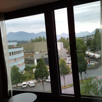 Radisson Blu Hotel Lucerne - A nice HUGE window that opens up in the room. There is a secondary glass panel so you can't fall out. - Hotels Near Me - Luzern, LU