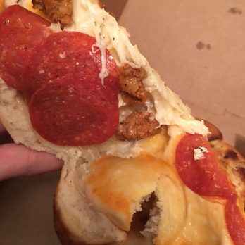 LaRosa's Pizza Reading - This is a Calzone with "extra" pepperoni and spicy sausage. This has happened more than once. Waste. Of. Money. - Pizza Near Me - Cincinnati, Ohio