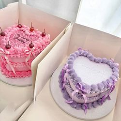 Le Pink Cup - 6" 2 layers vintage cake