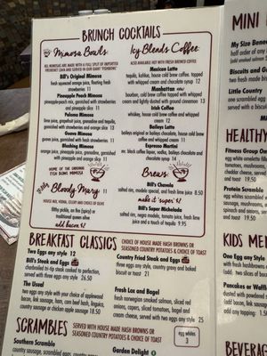 Menu photo 2 Bill's Cafe San Jose, CA
