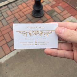Monte Carlo Men’s Wear - Work card