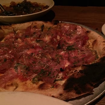 Gjelina - Fennel salami pizza $15 - New American Near Me - Venice, California Gjelina - Fennel salami pizza $15 - New American Near Me - Venice, California