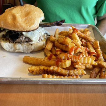 Fuego Burger - Bacon Mushroom Swiss Burger - Burgers Near Me - Fort Worth, Texas