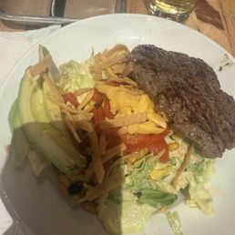 Salad with burger patties Salad with burger patties