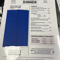 Lost Street Brewing - Menu