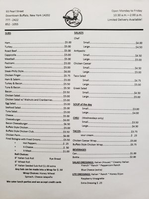 Menu photo 3 Fera's Lunch Hour Buffalo, NY