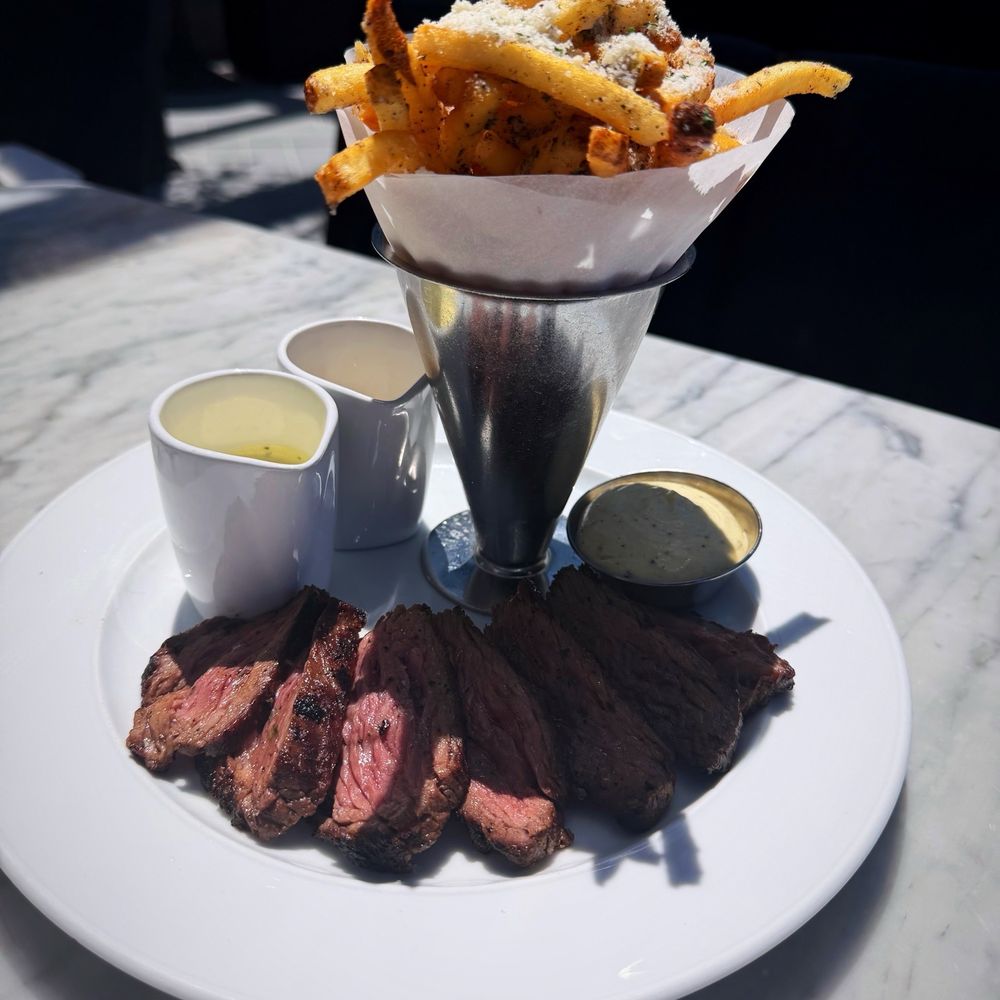RH Rooftop Restaurant at RH Marin - Steak frites with truffle fries - American Near Me - Corte Madera, California RH Rooftop Restaurant at RH Marin - Steak frites with truffle fries - American Near Me - Corte Madera, California