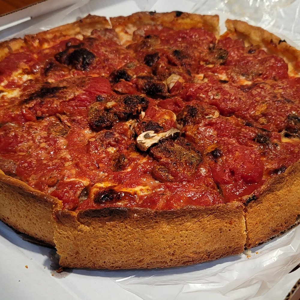 Lou Malnati's Pizzeria - Deep Dish Sausage and Mushrooms Butter Crust - Pizza Near Me - Phoenix, Arizona Lou Malnati's Pizzeria - Deep Dish Sausage and Mushrooms Butter Crust - Pizza Near Me - Phoenix, Arizona