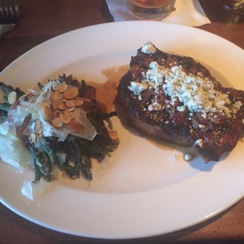 Winewood - Strip Steak & Bacon Wrapped Green Beans - New American Near Me - Grapevine, Texas Winewood - Strip Steak & Bacon Wrapped Green Beans - New American Near Me - Grapevine, Texas