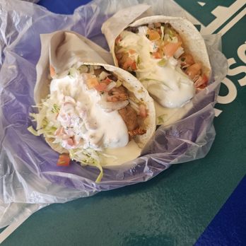 Mariscos los Cabos - 2 fish tacos with crema - Seafood Near Me - Rosarito, BCN