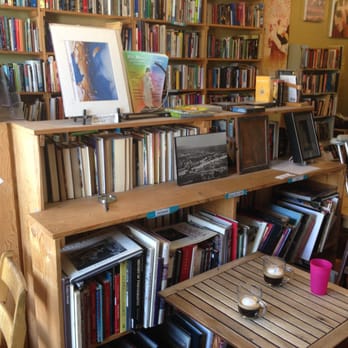 Bacchus Cafe  - Cafe tables situated around the bookstore. - Cafes Near Me - Golden, British Columbia
