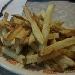 Laskaris Restaurant - Fresh & hot, these skin-on fries are served w/malt vinegar on the side