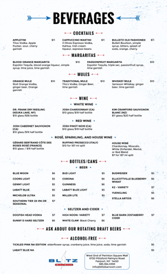 Menu photo 1 Blitz Bar Room Fairport, NY