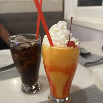 Aromas of India - Mango Sweet Lassi & Coke - Indian Near Me - La Mesa, California