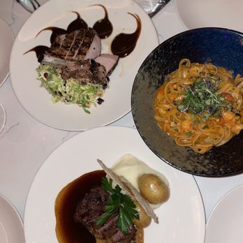 The Drake - Filet mignon, pork chop and prawn pasta. - Bars Near Me - Laguna Beach, California The Drake - Filet mignon, pork chop and prawn pasta. - Bars Near Me - Laguna Beach, California
