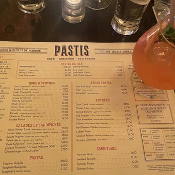Pastis Miami - Menu and Spritz Royale - French Near Me - Miami, Florida