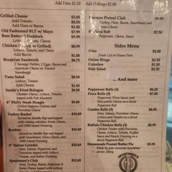 Sportsmen's Athletic Club - Menu (current as of October 2023)
