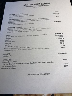 Menu photo 4 MarToni Pizza Lounge Pompano Beach, FL Menu photo 4 MarToni Pizza Lounge Pompano Beach, FL