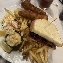 Fish & Chips and a half Tri-Tip sandwich Fish & Chips and a half Tri-Tip sandwich