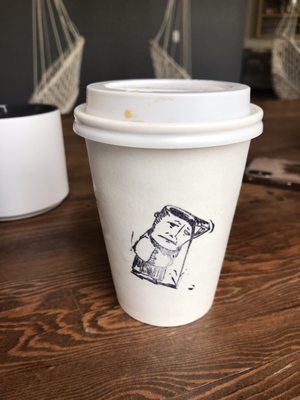 Photo of Cento - San Francisco, CA, US. New Orleans coffee with an awesome stamp/logo on the cup