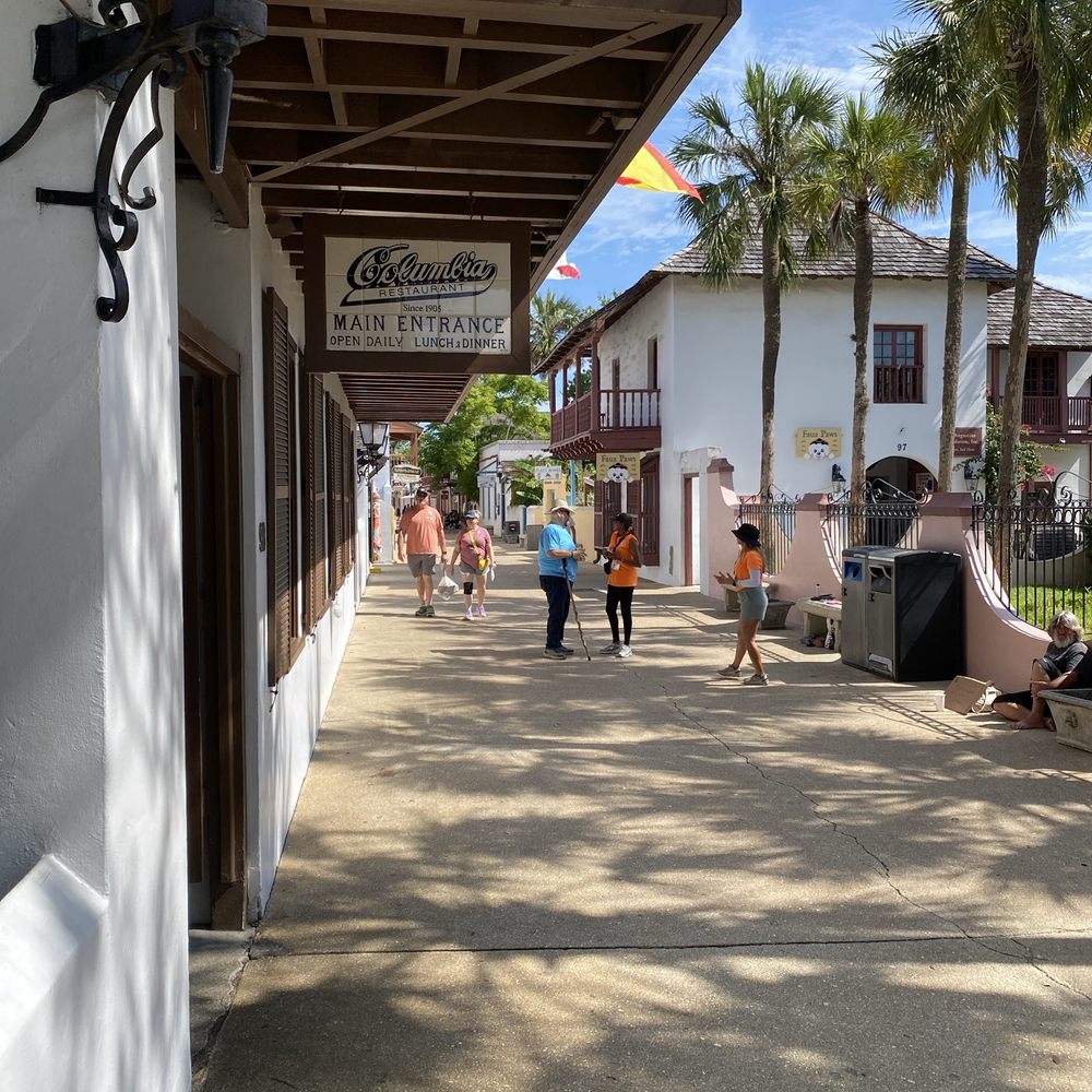 Shopping district in historic old town St. Augustine, Florida.