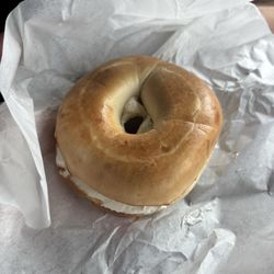 Michigan Coffee - Plain Bagel with cream cheese
