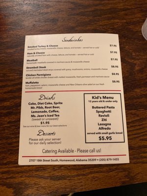Menu photo 1 DeVinci's Homewood, AL Menu photo 1 DeVinci's Homewood, AL