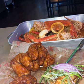 Mad For Chicken - Sunnyside - KOREAN TRADITIONAL WINGS Signature Wings MAD TENDERS DRUMSTICKS SCALLION CHICKEN Snow Crab Cluster Crawfish Shrimp (Easy Peel) - Chicken Wings Near Me - Sunnyside, New York Mad For Chicken - Sunnyside - KOREAN TRADITIONAL WINGS Signature Wings MAD TENDERS DRUMSTICKS SCALLION CHICKEN Snow Crab Cluster Crawfish Shrimp (Easy Peel) - Chicken Wings Near Me - Sunnyside, New York