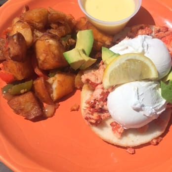 Valencia Cocina - Brunch special; lobster eggs Benedict over an open faced arepa - incredible!! - Latin American Near Me - Norwalk, Connecticut Valencia Cocina - Brunch special; lobster eggs Benedict over an open faced arepa - incredible!! - Latin American Near Me - Norwalk, Connecticut