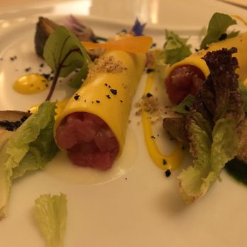 Osteria Di Passignano - Tartare inside the softest pasta - Michelin star rated - Italian Near Me - Badia A Passignano, FI