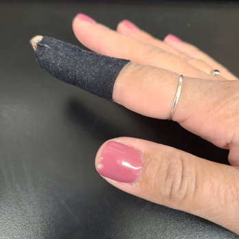 Mt. Diablo Nails Salon - Chipped gel & bandaid with injured cuticle. - Nail Salons Near Me - Lafayette, California Mt. Diablo Nails Salon - Chipped gel & bandaid with injured cuticle. - Nail Salons Near Me - Lafayette, California