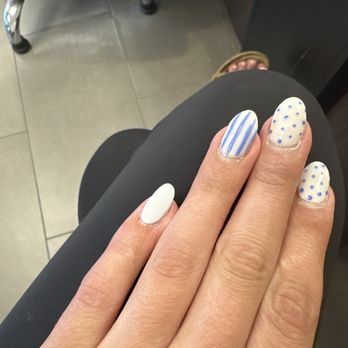 Organic Nails and Spa - She said they looked the same.... (Also told me that it didn't matter if one nail looked off which honestly made me feel disgusted) - Nail Salons Near Me - Turlock, California