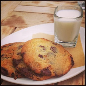 Mill Valley Kitchen - Warm chocolate chip cookies with a shot of milk. - New American Near Me - St Louis Park, Minnesota Mill Valley Kitchen - Warm chocolate chip cookies with a shot of milk. - New American Near Me - St Louis Park, Minnesota