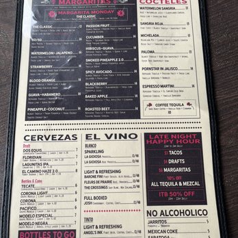 El Camino - Menu - Mexican Near Me - Boca Raton, Florida