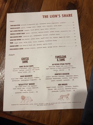 Menu photo 3 The Lion's Share San Diego, CA Menu photo 3 The Lion's Share San Diego, CA