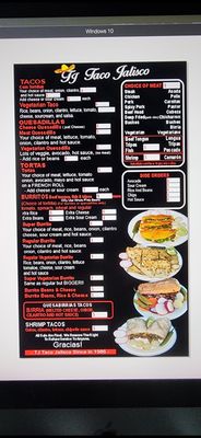 Menu photo 1 T J Taco Jalisco Vallejo, CA Menu photo 1 T J Taco Jalisco Vallejo, CA