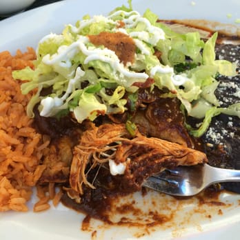 Mama Coco - Chicken enchiladas with mole sauce (asked for mole instead of salsa --amazing!) - Mexican Near Me - Menlo Park, California